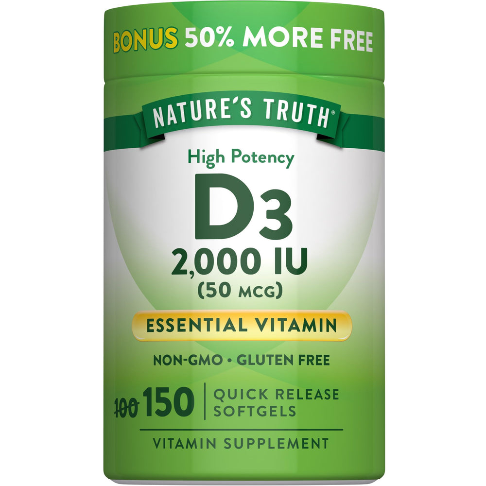 Nature's Truth envase frontal mostrando dosificación y cantidad