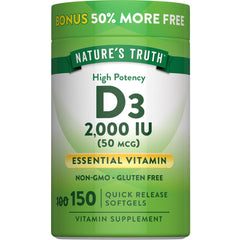 Nature's Truth envase frontal mostrando dosificación y cantidad
