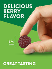 Nature's Truth frasco junto a objetos cotidianos para comparar tamaño y porciones