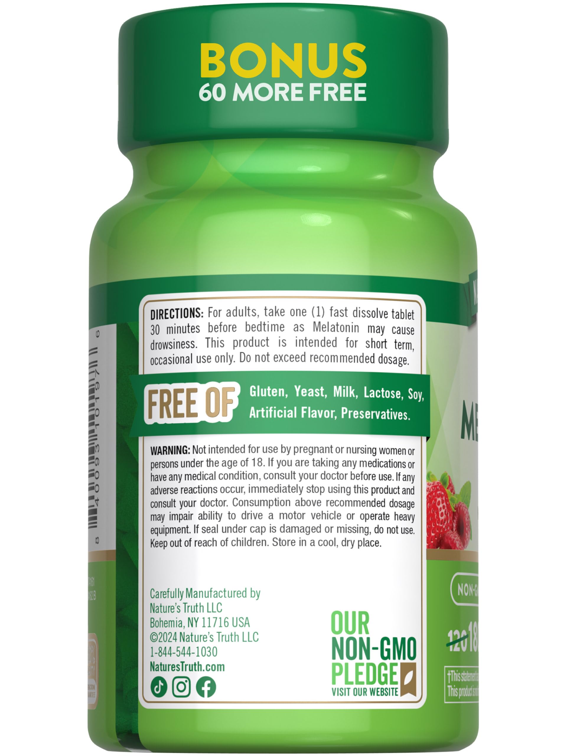 Nature's Truth producto en escena nocturna para rutina de descanso