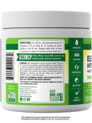 Nature's Truth botella y vaso en mesa para hidratación diaria