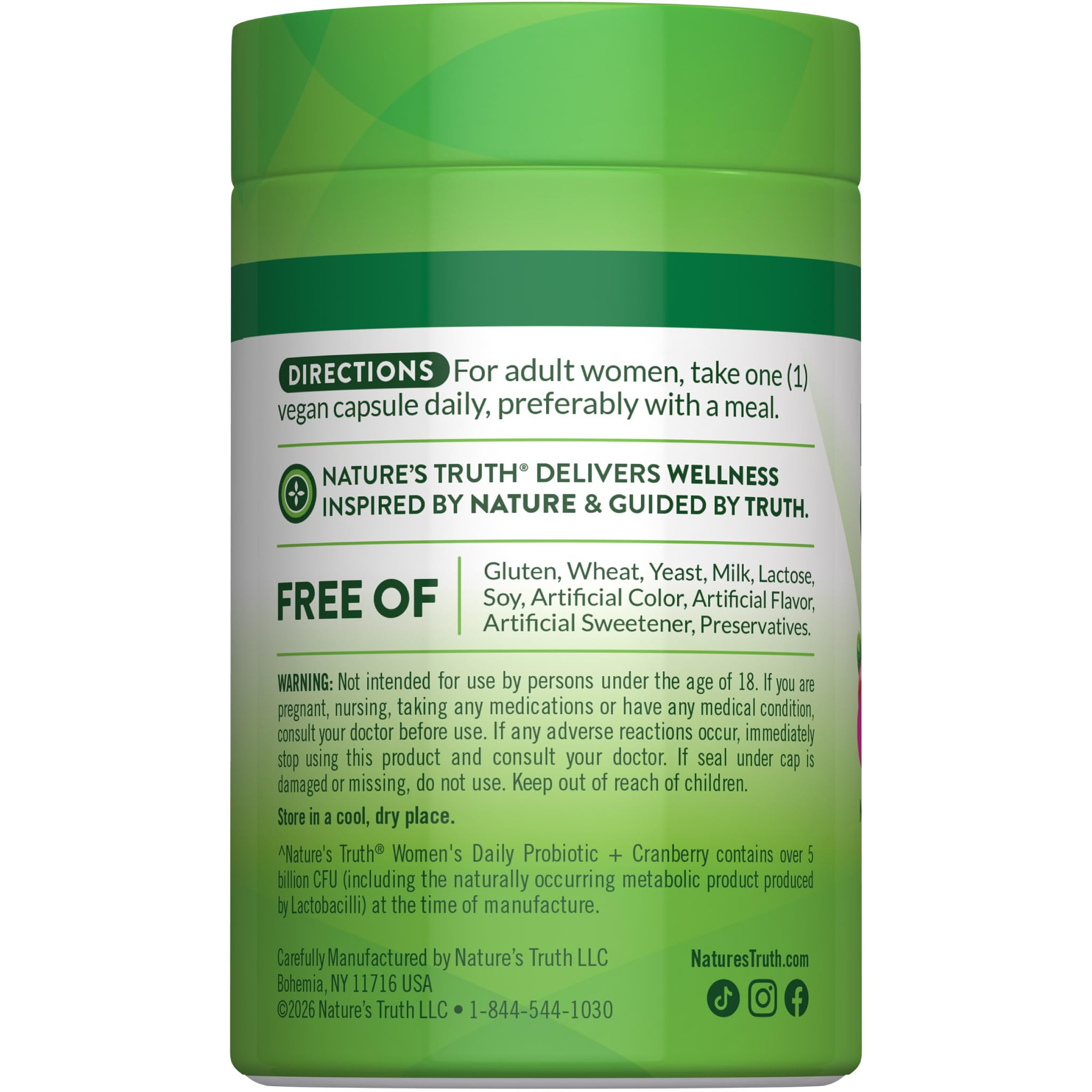 Nature's Truth mujer activa usando suplemento para apoyo diario