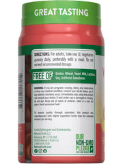 Nature's Truth producto en mesa de desayuno, sugiere uso diario sencillo