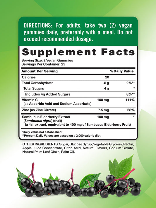 Nature's Truth etiqueta en primer plano con lista de ingredientes y certificaciones claras
