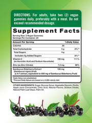 Nature's Truth etiqueta en primer plano con lista de ingredientes y certificaciones claras