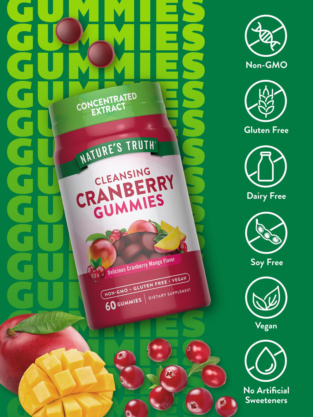 Nature's Truth etiqueta informativa legible y lista de ingredientes