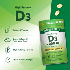 Nature's Truth etiqueta detallada que muestra ingredientes limpios