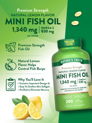 Nature's Truth etiqueta con lista de ingredientes y pureza indicada