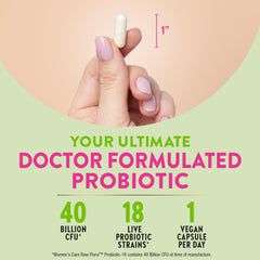 Nature's Truth etiqueta con lista de 18 cepas y certificaciones Non‑GMO y cGMP