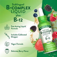 Nature's Truth etiqueta primer plano con información de vitaminas y pureza
