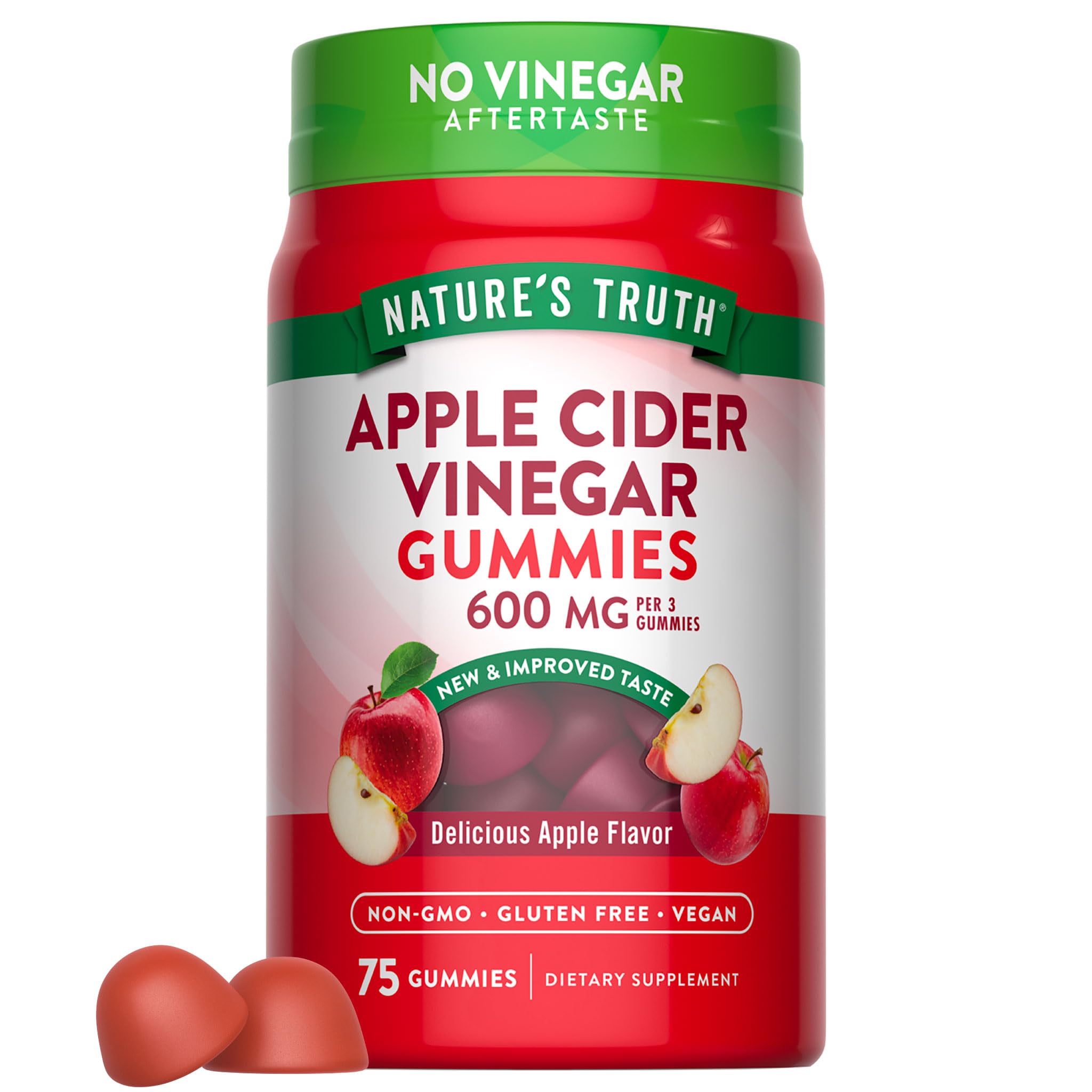 Nature's Truth frasco delantero mostrando 75 gomitas y etiqueta clara
