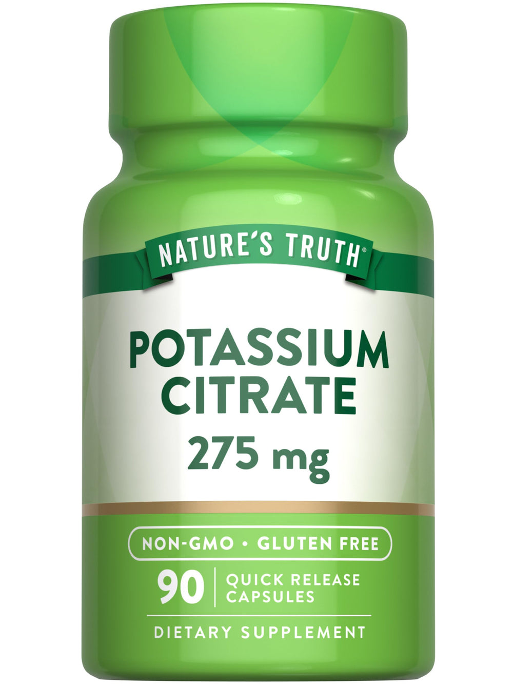 Nature's Truth frasco delantero mostrando etiqueta clara y beneficios