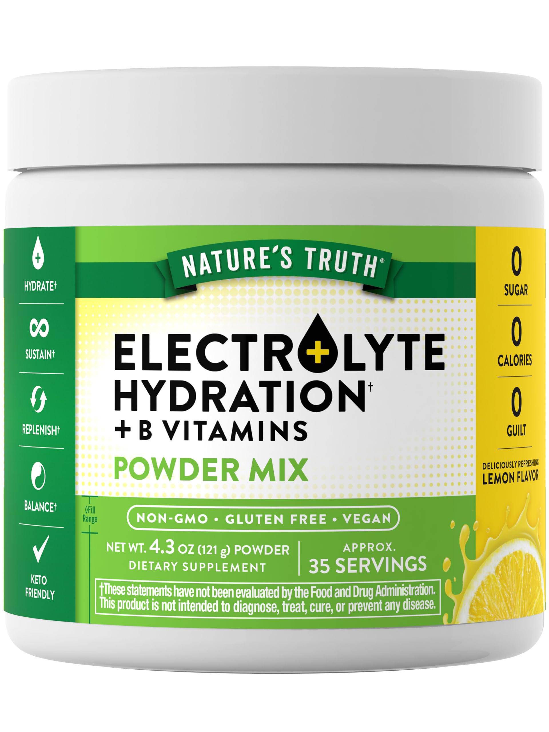 Nature's Truth frente del envase mostrando etiqueta y beneficios
