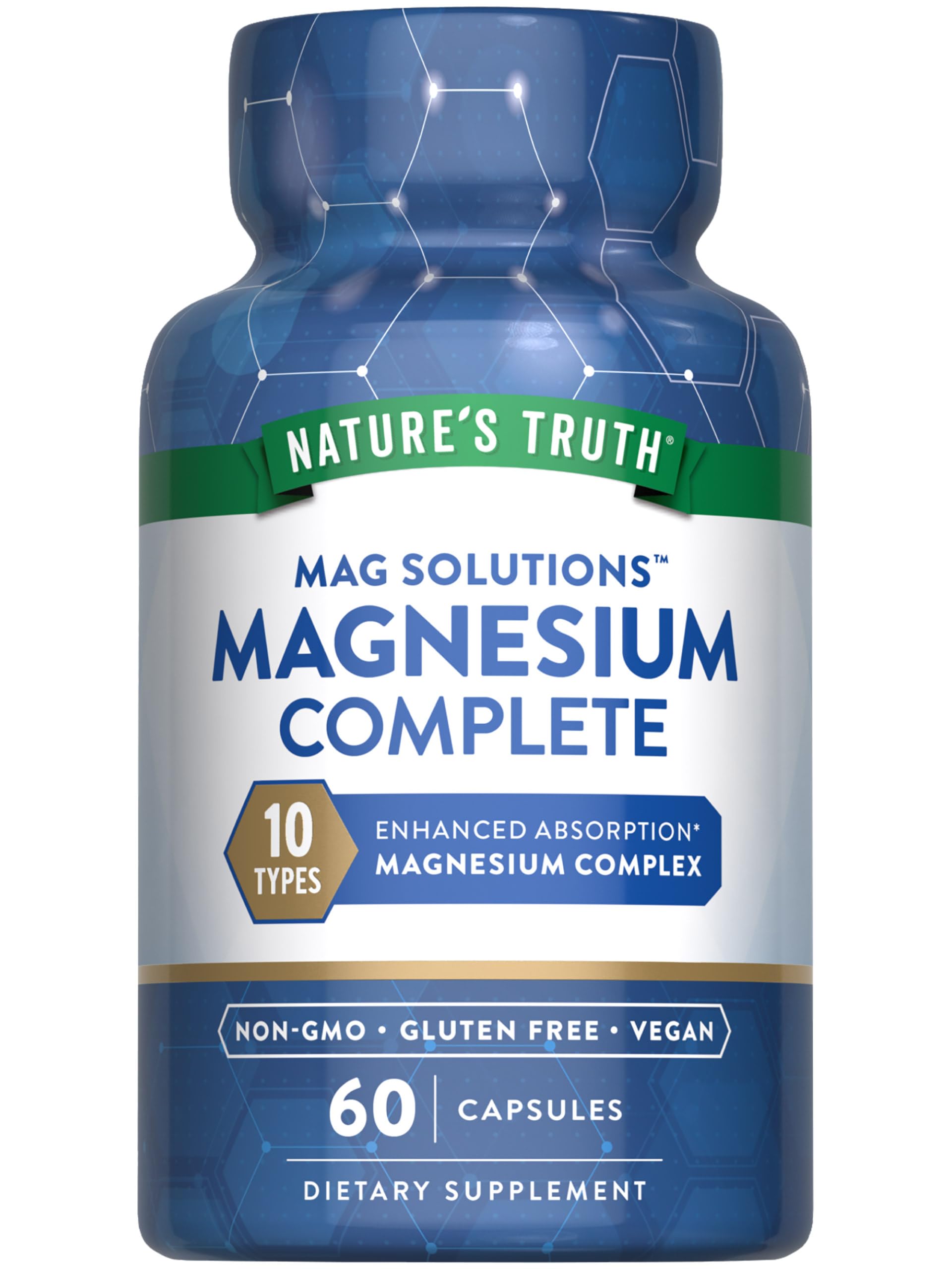 Nature's Truth frente del envase mostrando fórmula 10 formas y beneficio claridad