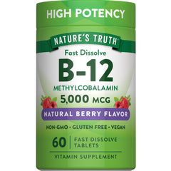 Nature's Truth envase frontal mostrando 60 tabletas y beneficios claros