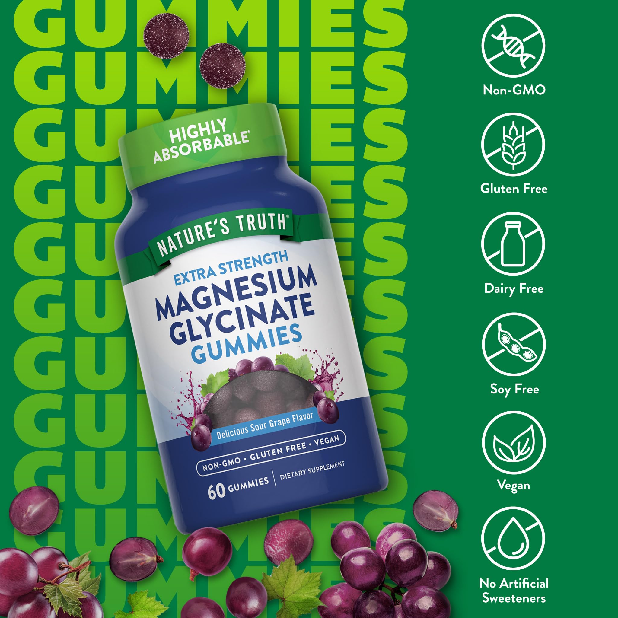 Gominolas Nature's Truth en mano, fácil transporte y consumo sin agua ofrecido como beneficio