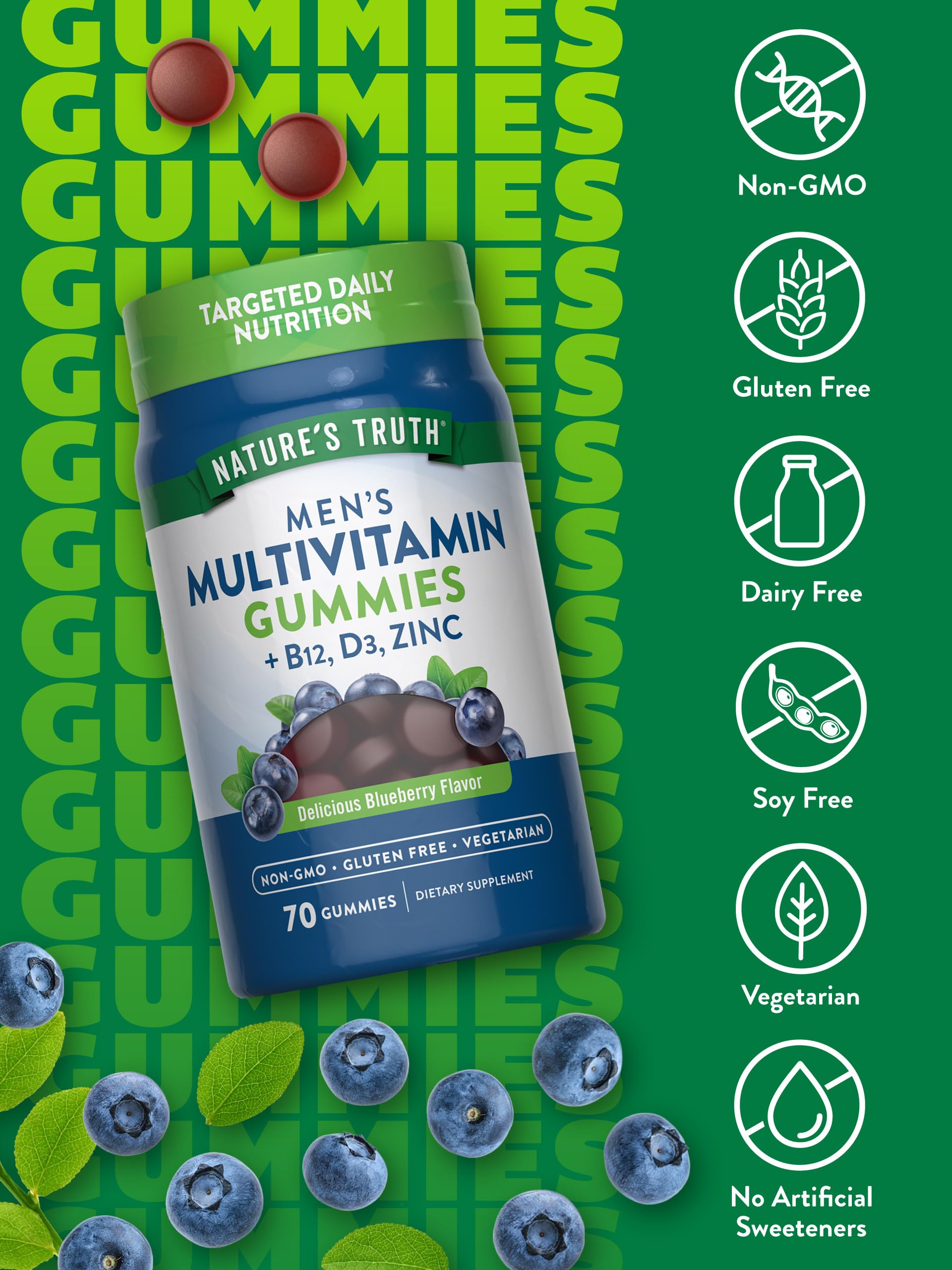 Nature's Truth gomita en mano mostrando tamaño y fácil consumo