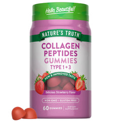 Nature's Truth frasco frontal con gomitas de colágeno, fácil identificación del producto