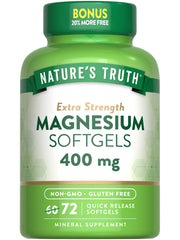 Nature's Truth botella frontal mostrando 72 softgels y marca clara