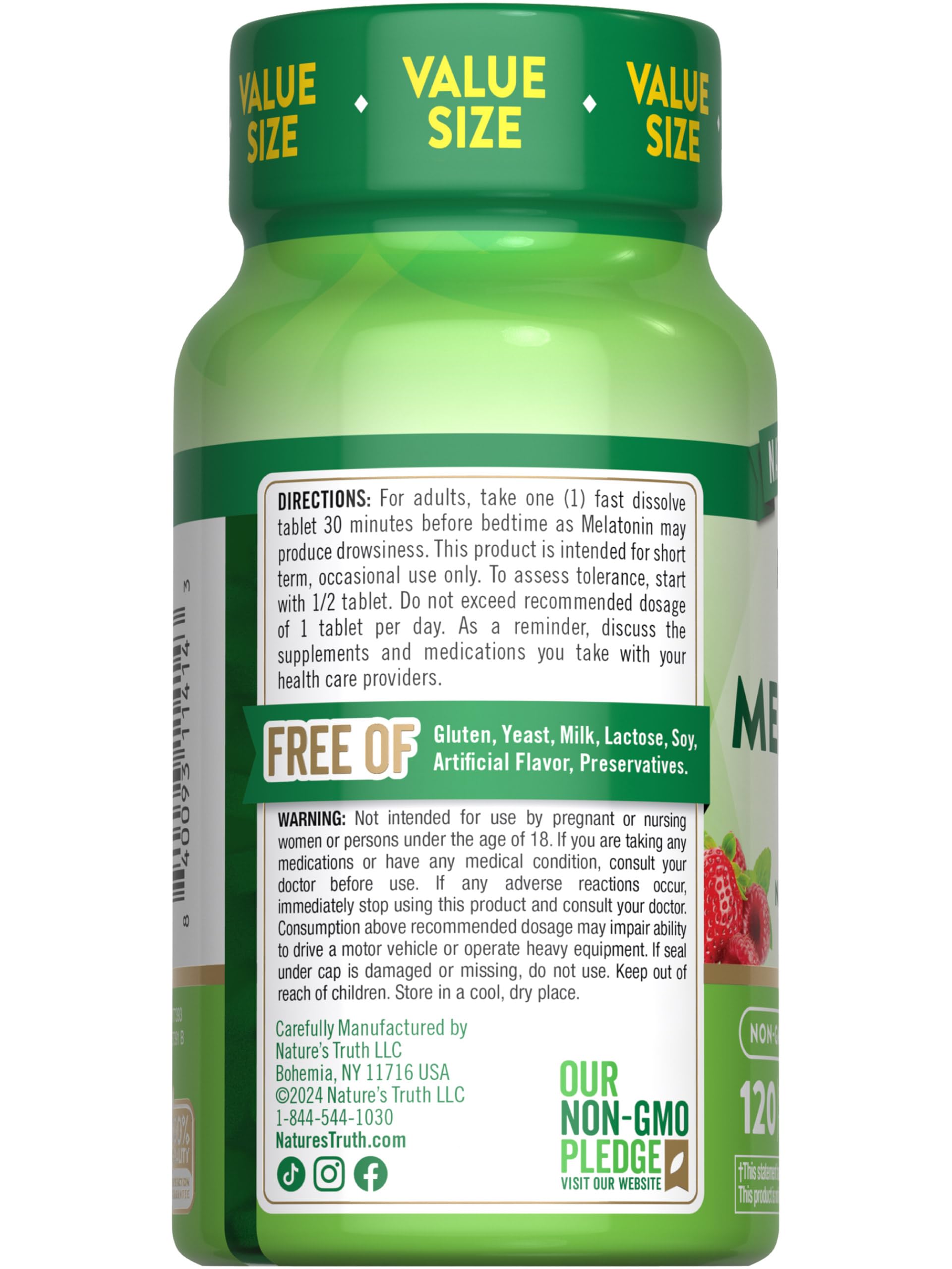 Nature's Truth producto en mesita de noche junto a libros, ambiente relajante