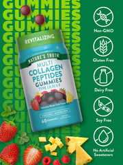 Nature's Truth frasco abierto con gomitas sueltas para ver contenido práctico