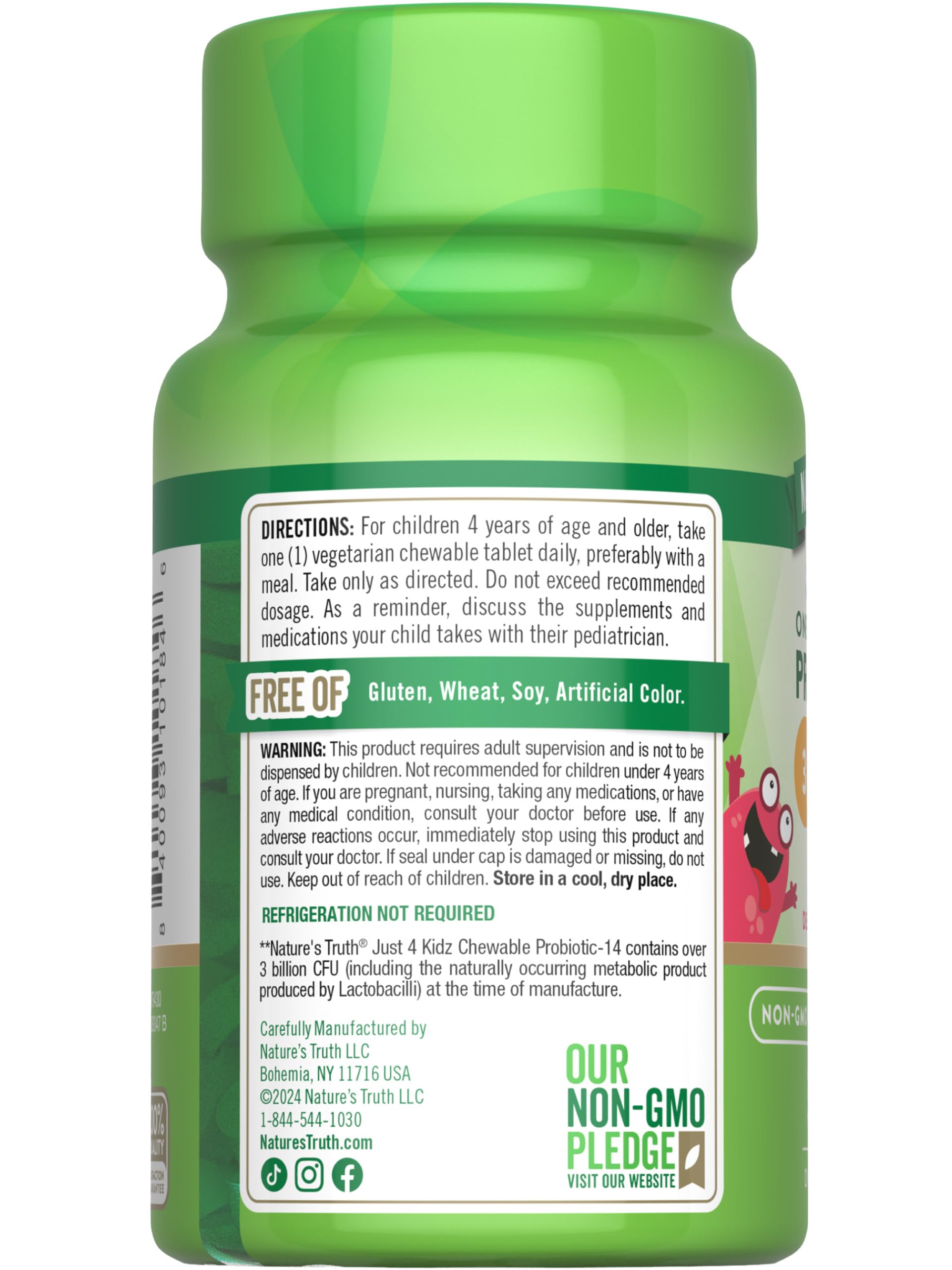 Nature's Truth Probiotics para Niños: uso diario en casa o escuela.