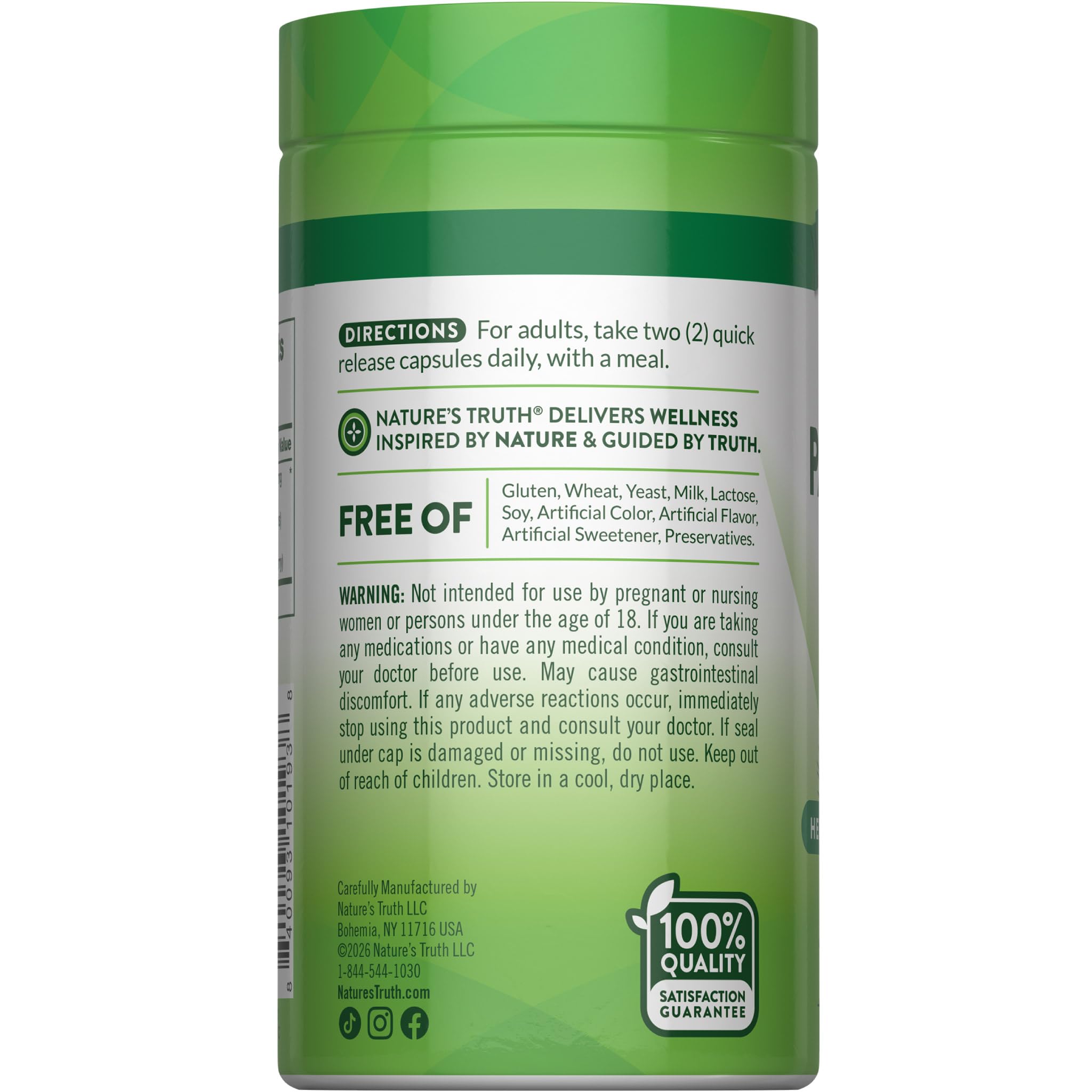 Nature's Truth producto en ambiente casero transmitiendo uso práctico y confianza