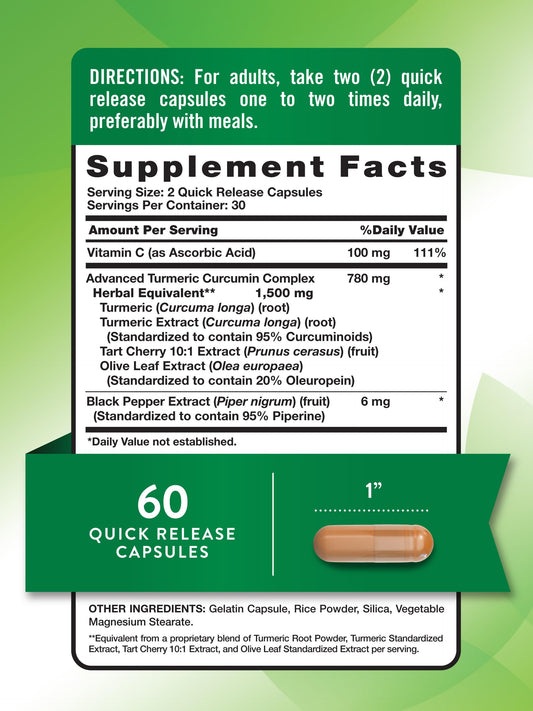 Nature's Truth etiqueta lateral con información de ingredientes clara