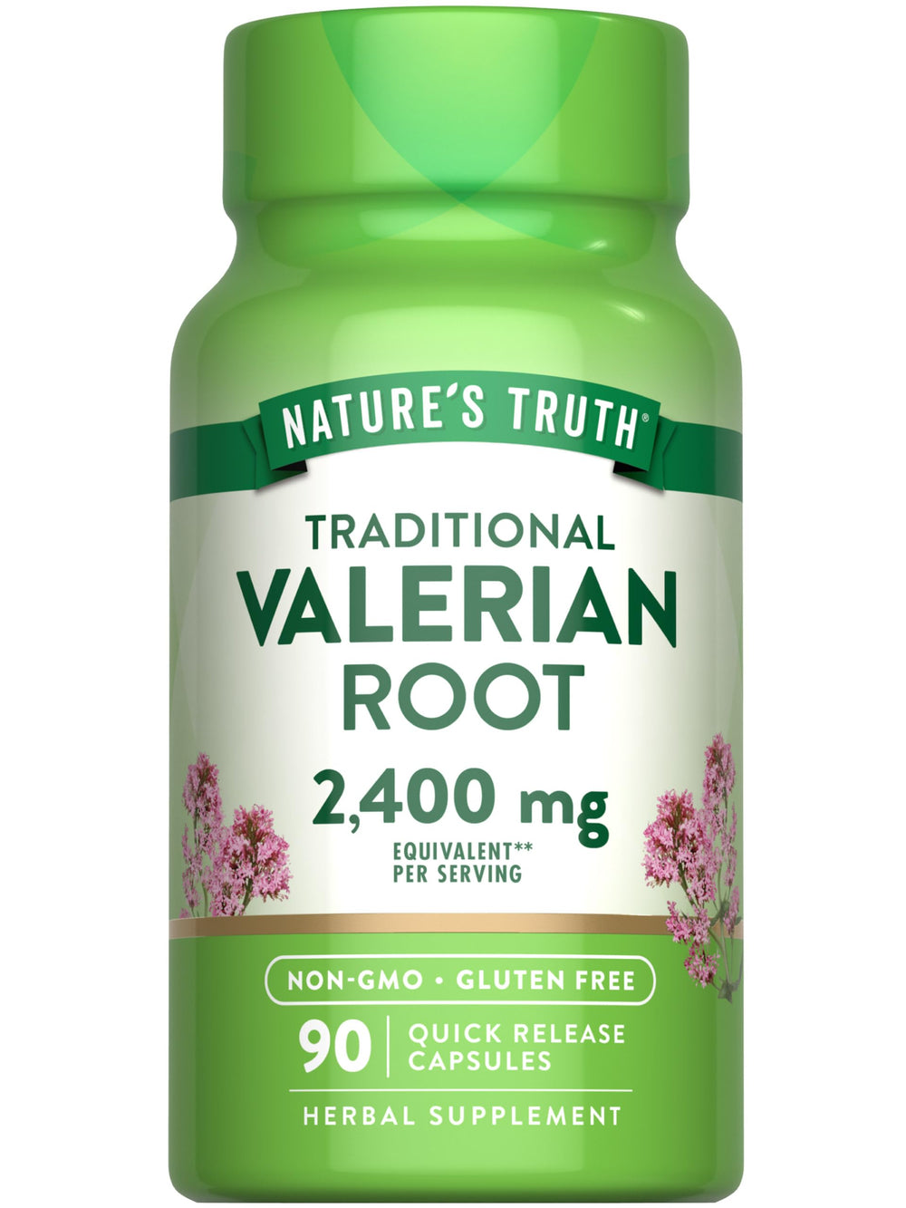 Nature's Truth primer plano del frasco mostrando diseño y cantidad