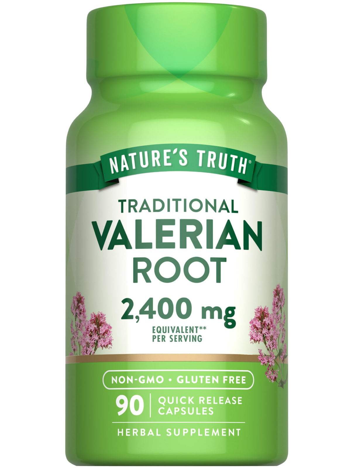 Nature's Truth primer plano del frasco mostrando diseño y cantidad