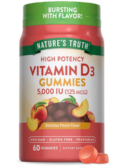 Nature's Truth frasco frontal mostrando 60 gomitas y dosis clara