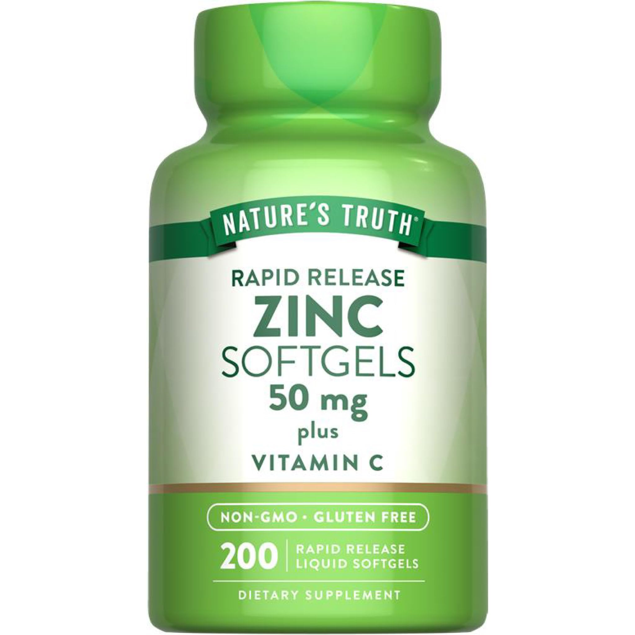 Nature's Truth frasco frontal mostrando el producto y beneficios claros