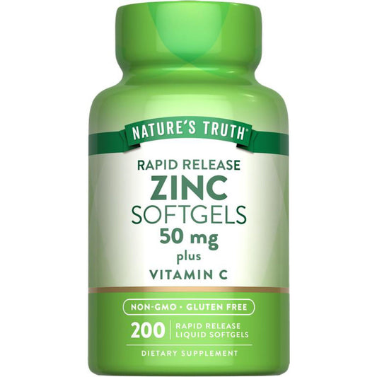 Nature's Truth frasco frontal mostrando el producto y beneficios claros