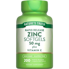 Nature's Truth frasco frontal mostrando el producto y beneficios claros