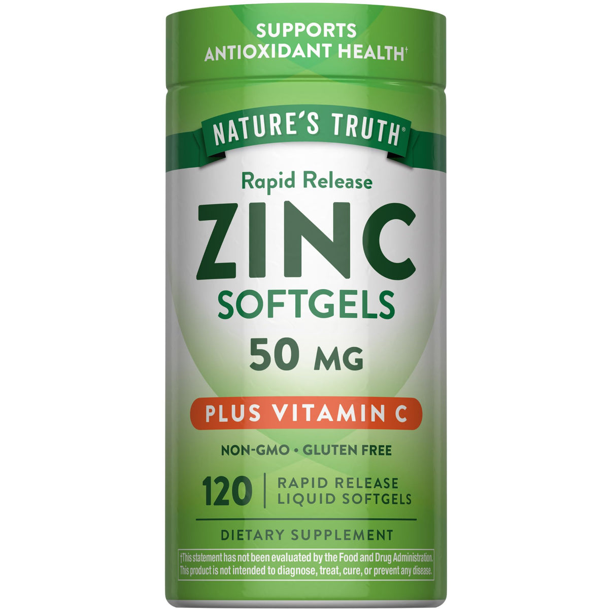 Nature's Truth envase frontal con información clara y beneficio de dosificación