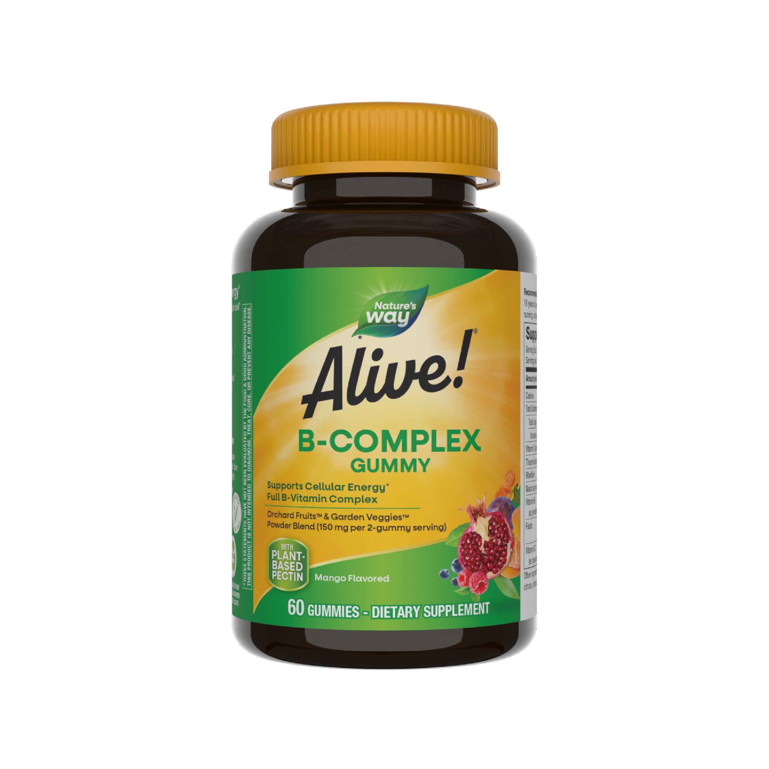 Nature's Way envase frontal mostrando 60 gomitas y beneficio de energía