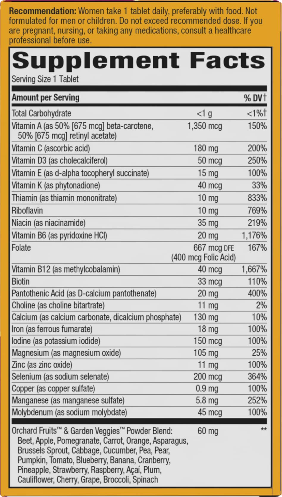 Nature's Way caja lateral con datos nutricionales legibles y confianza