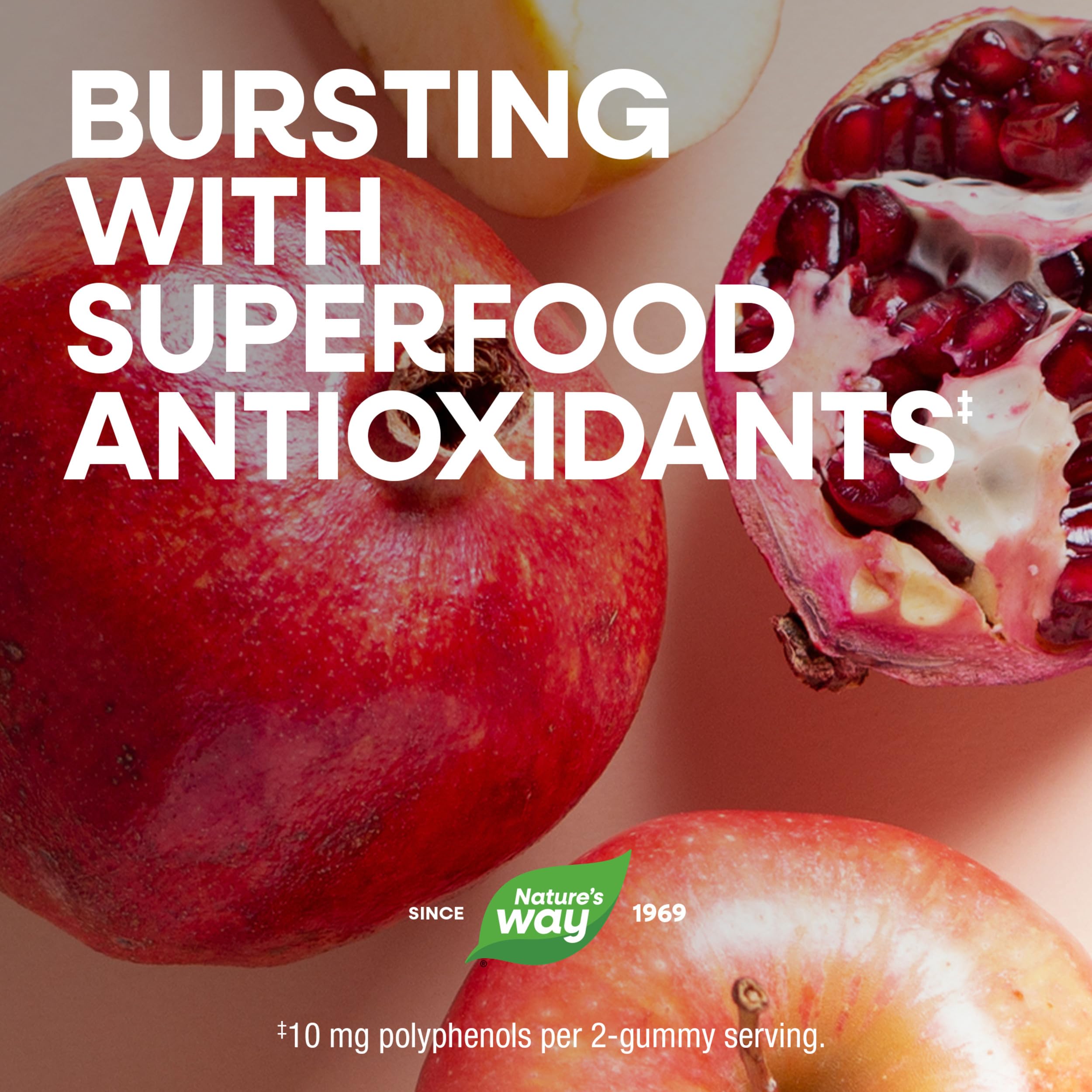 Nature's Way etiqueta nutricional en primer plano, Alive! información de ingredientes clara