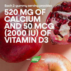 Nature's Way frasco abierto con gominolas dentro para almacenamiento práctico