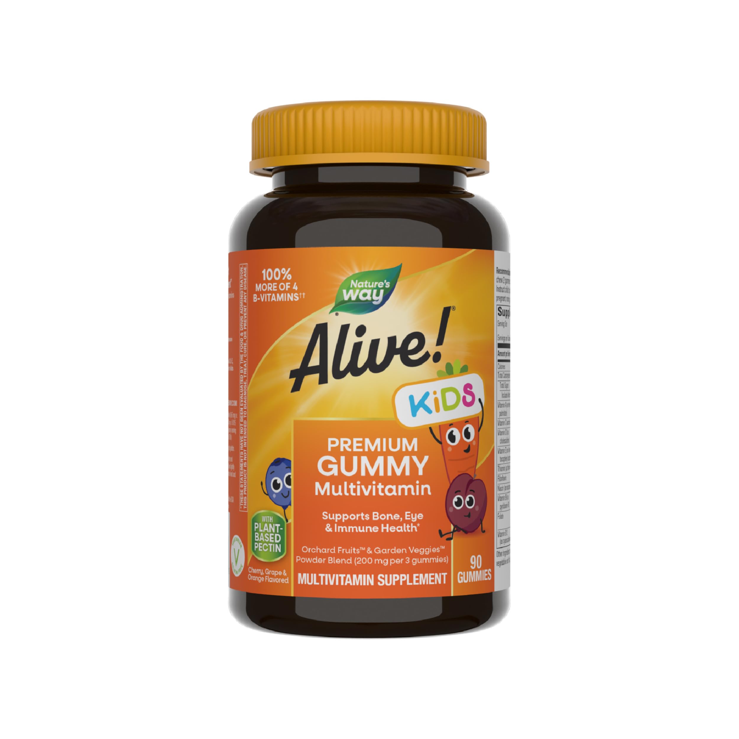 Nature's Way frasco frente mostrando 90 gominolas y envase claro beneficio conveniencia