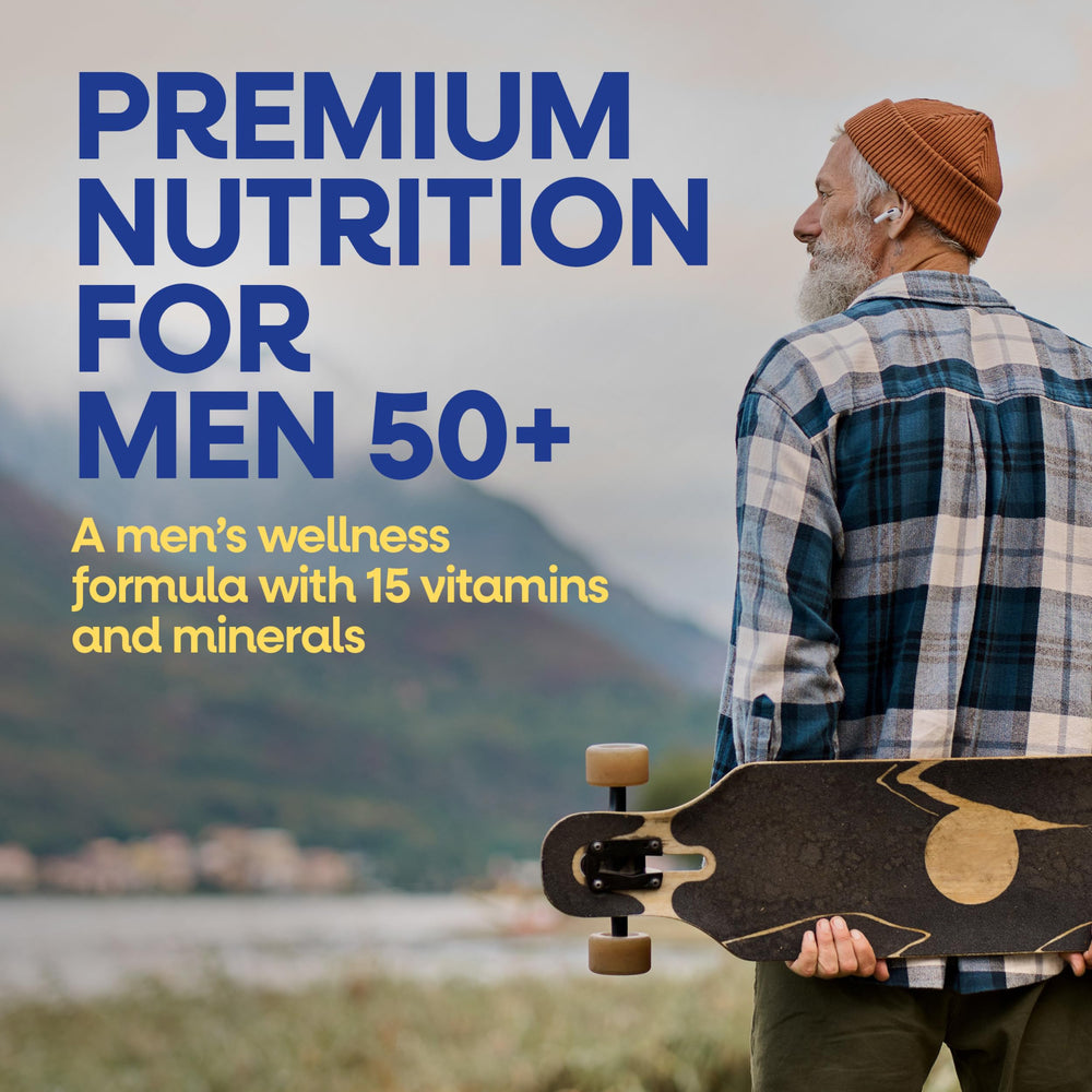 Nature's Way gomitas Alive! Men’s 50+ en mano para dosificar fácilmente