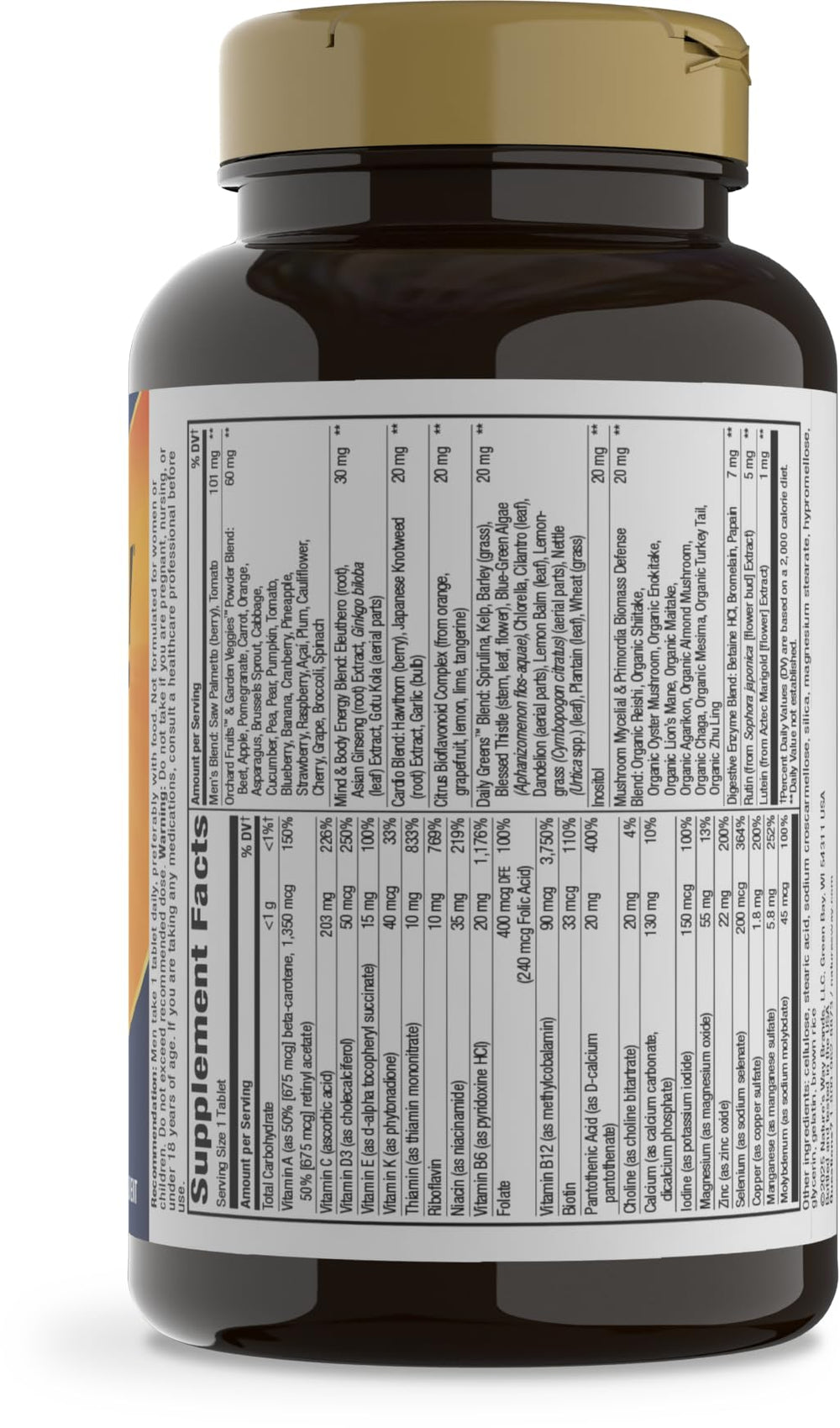 Nature's Way sello sin gluten y sin colorantes para tranquilidad del consumidor