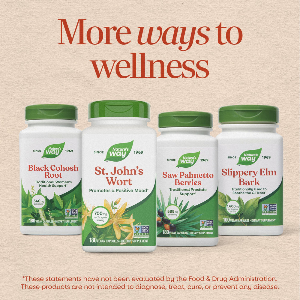 Nature's Way estilo de vida saludable con producto en cocina como apoyo rutinario