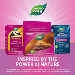 Nature's Way etiqueta nutricional clara para verificar libre de gluten y alérgenos