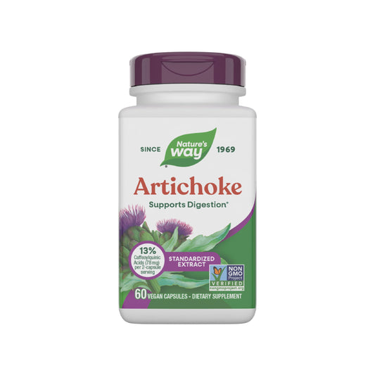 Nature's Way frasco frontal mostrando la etiqueta y beneficios