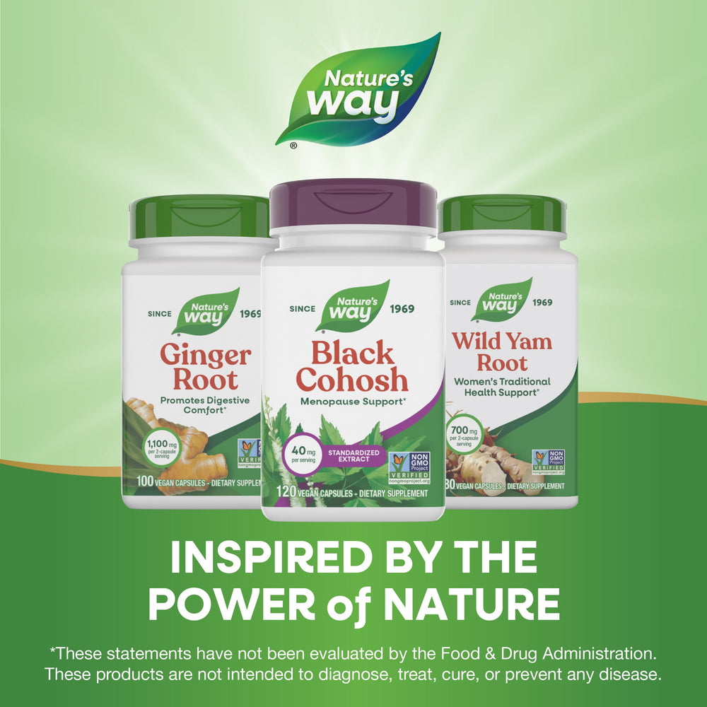 Nature's Way suplemento en una rutina matutina para apoyo durante la menopausia