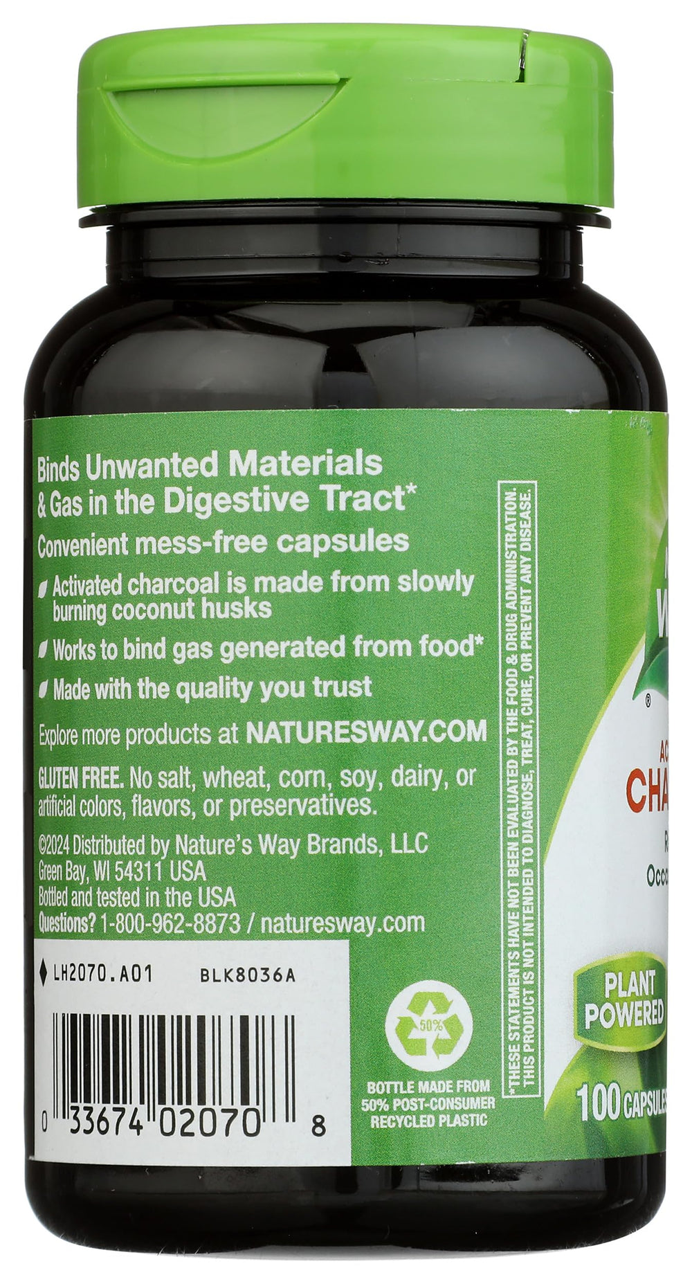 Nature's Way cápsulas en bol con agua listos para tomar rápidamente