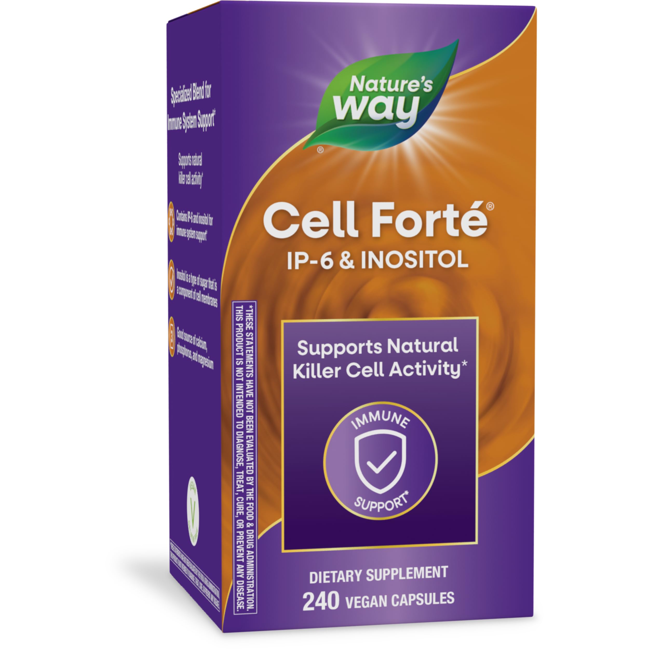 Nature's Way envase frontal mostrando nombre y cantidad, claridad de uso