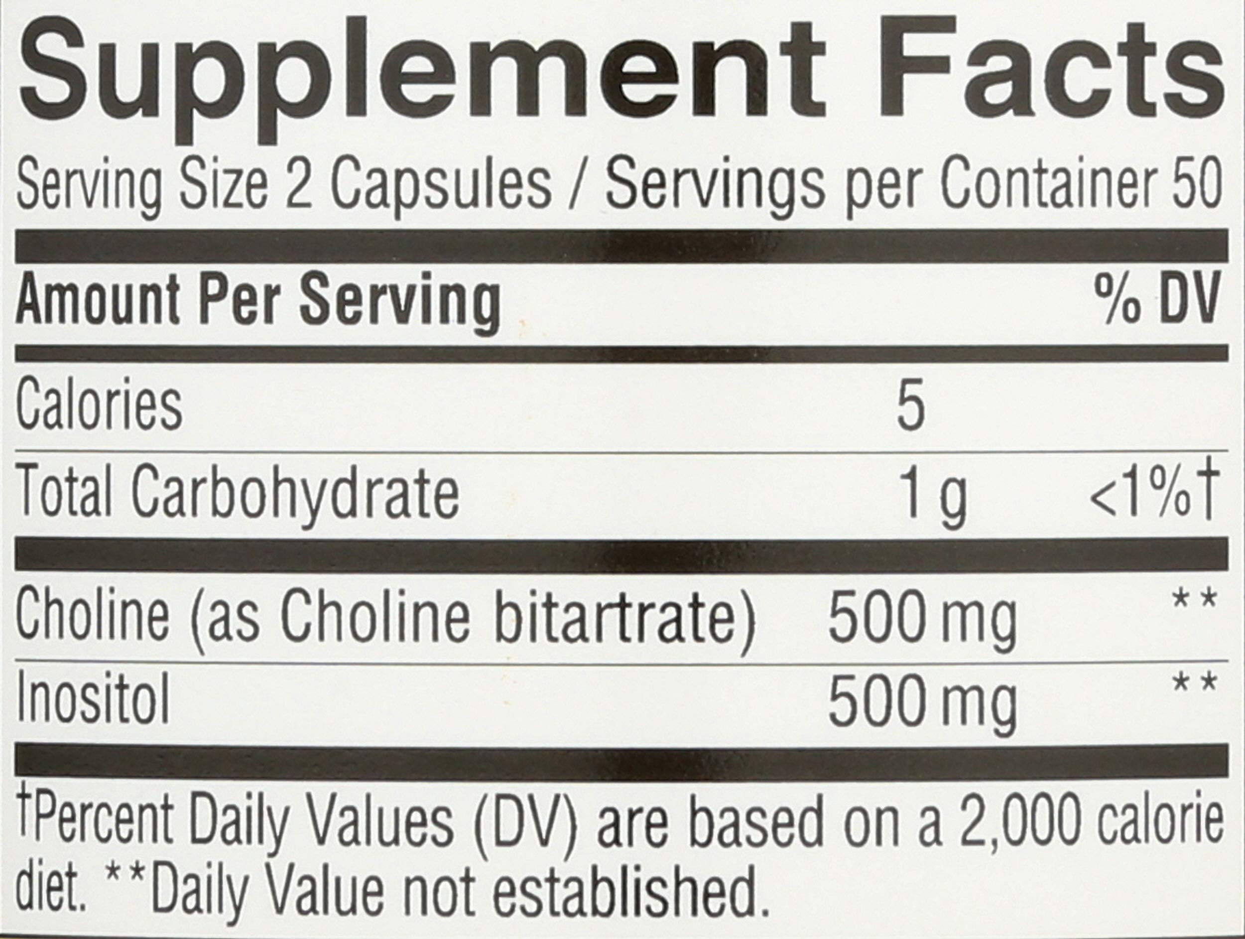 Nature's Way etiqueta nutricional legible con información de 500 mg cada uno
