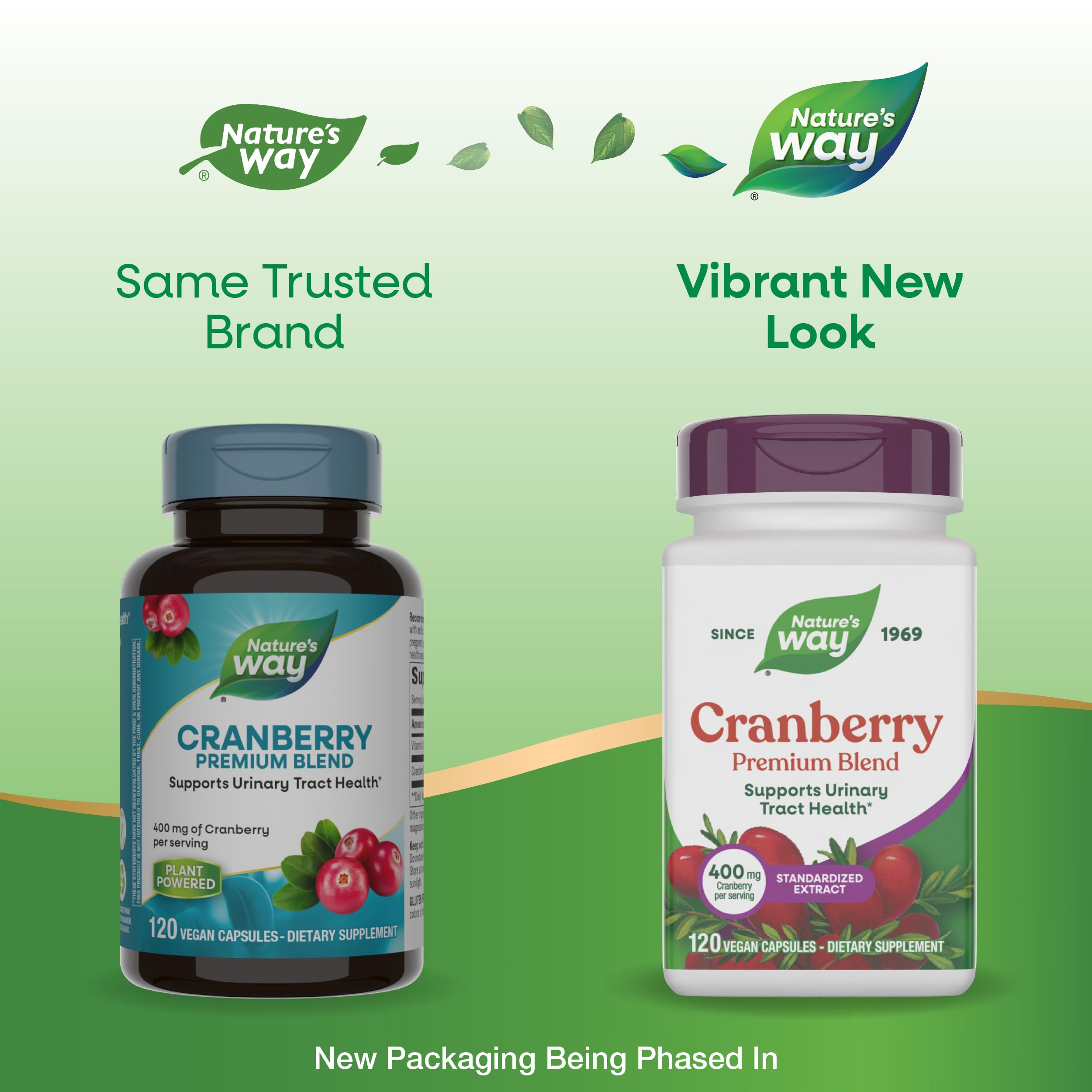 Nature's Way cápsulas en primer plano para apreciar su tamaño y pureza